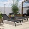 Costway 2 PCS Patio Lounge Chair Chaise Recliner Back Adjustable Garden Brown\Black